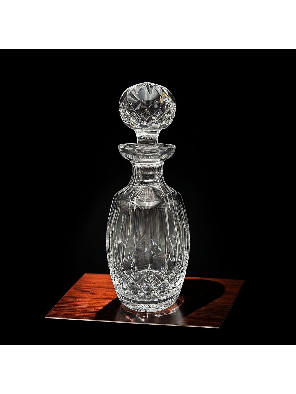 Vtg Waterford Crystal Lismore Decanter Signed  Whiskey Scotch Barware - 10.5" T